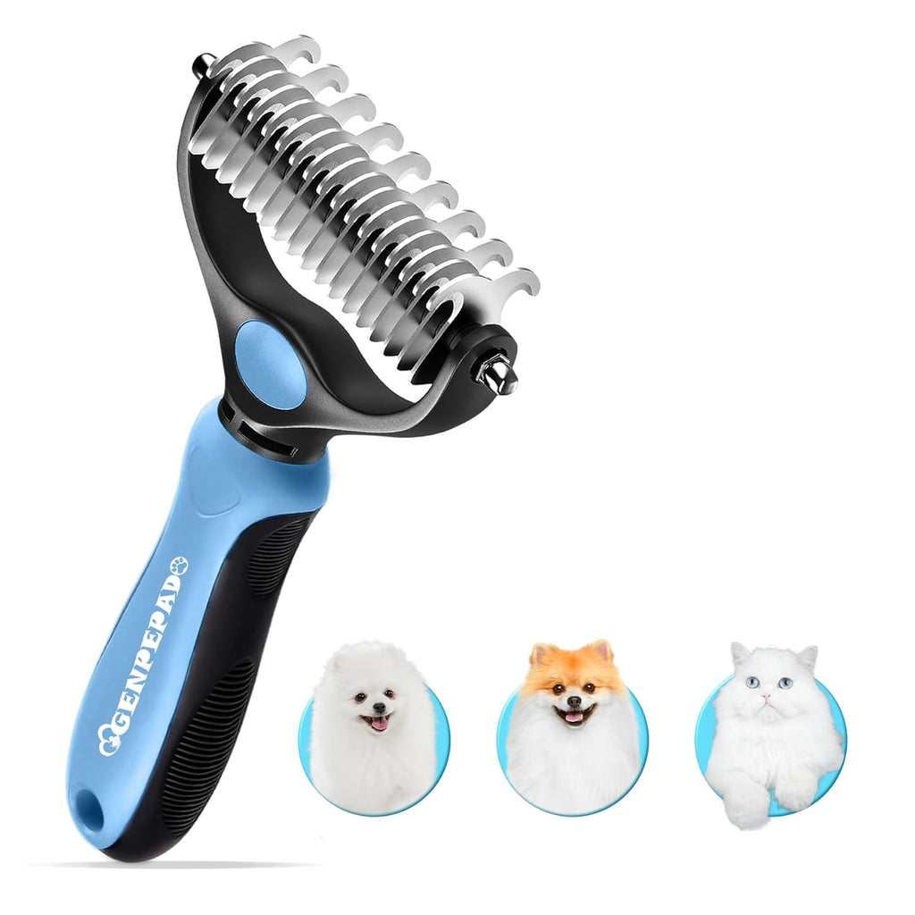 A Hair Removal Comb Designed Specifically for Cats And Dogs, Equipped with Wide Double-Sided Stainless Steel Teeth, Used for Untying, Removing, Combing, Thinning Hair, And Effectively Eliminating Pet Hair Loss, Tangling, Hairballs, And Tangled Hair