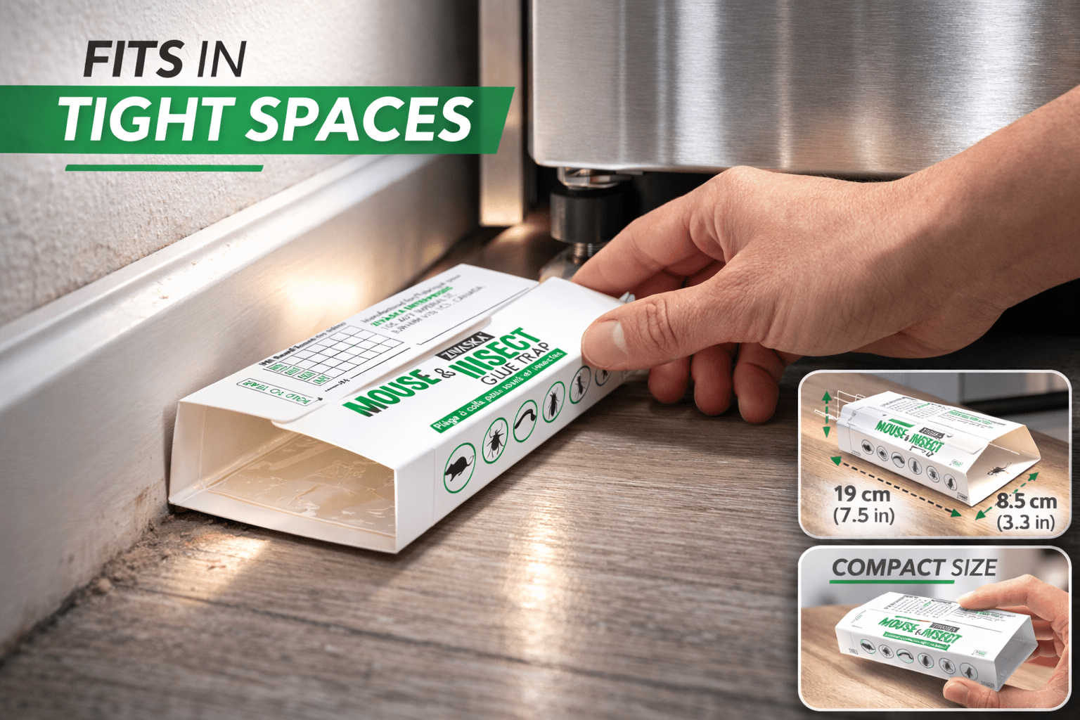 15 / 50 / 100 Mice Traps | Sticky Traps| Mouse Traps | Mouse Sticky Traps | Insect Traps| Foldable Adhesive Capture Boards for Indoor Monitoring | Unscented | No Chemicals | Flat or Tunnel Use