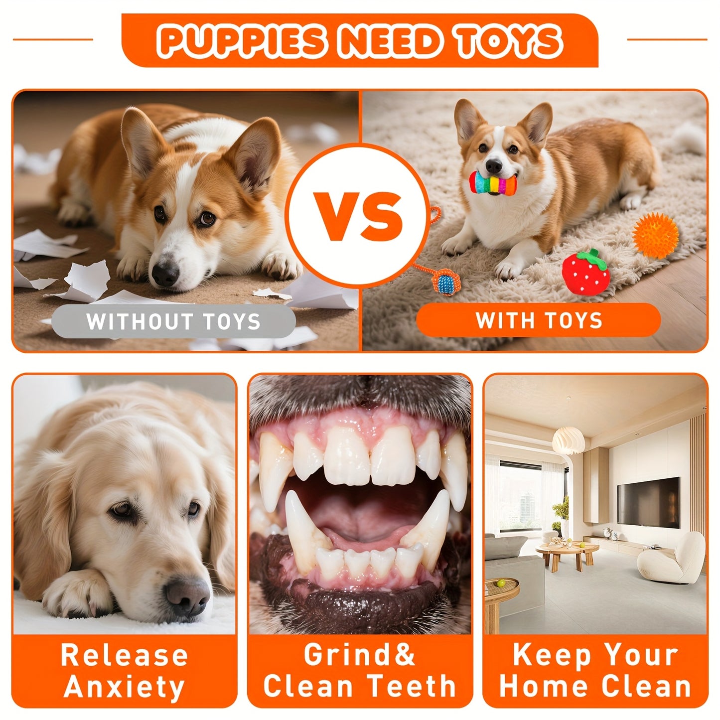 25-Pack Puppy Toy Set for Small Dogs – Teething Chew Toys with Squeaky Toys, Rope Toys & Ball, Luxury Variety Bundle for Small Breed Puppies, No Battery Required