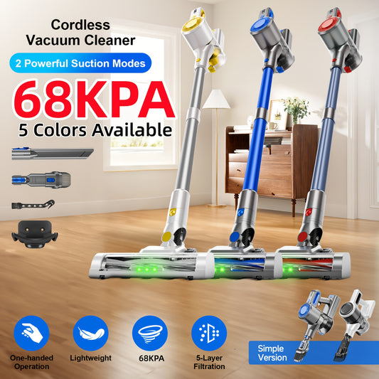 Max 68Kpa Vacuum Cleaner for Home - Lightweight, Stick Vacuum Clean with Large-Capacity Battery, Max 45Mins Runtime, 8in 1 Handheld Vacuum for Hardfloor & Carpets Pet Hair Includes Corded And Cordless Vacuum Cleaners