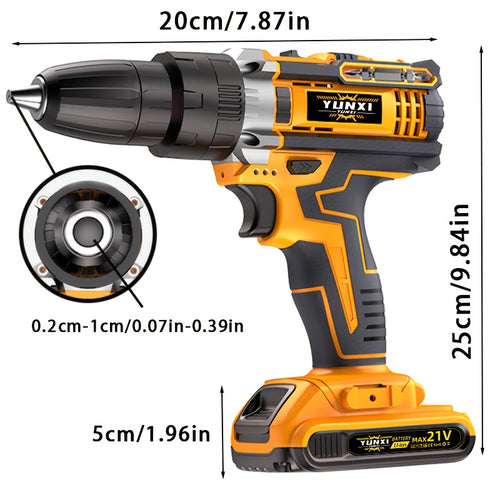 21V Cordless Drill Set with Drill Bits & Socket Accessories – Variable Speed Driver, Fast Charger & Lithium-Ion Battery, Multifunctional Power Tool Kit for Home DIY, Auto Repair & Gift for Dad