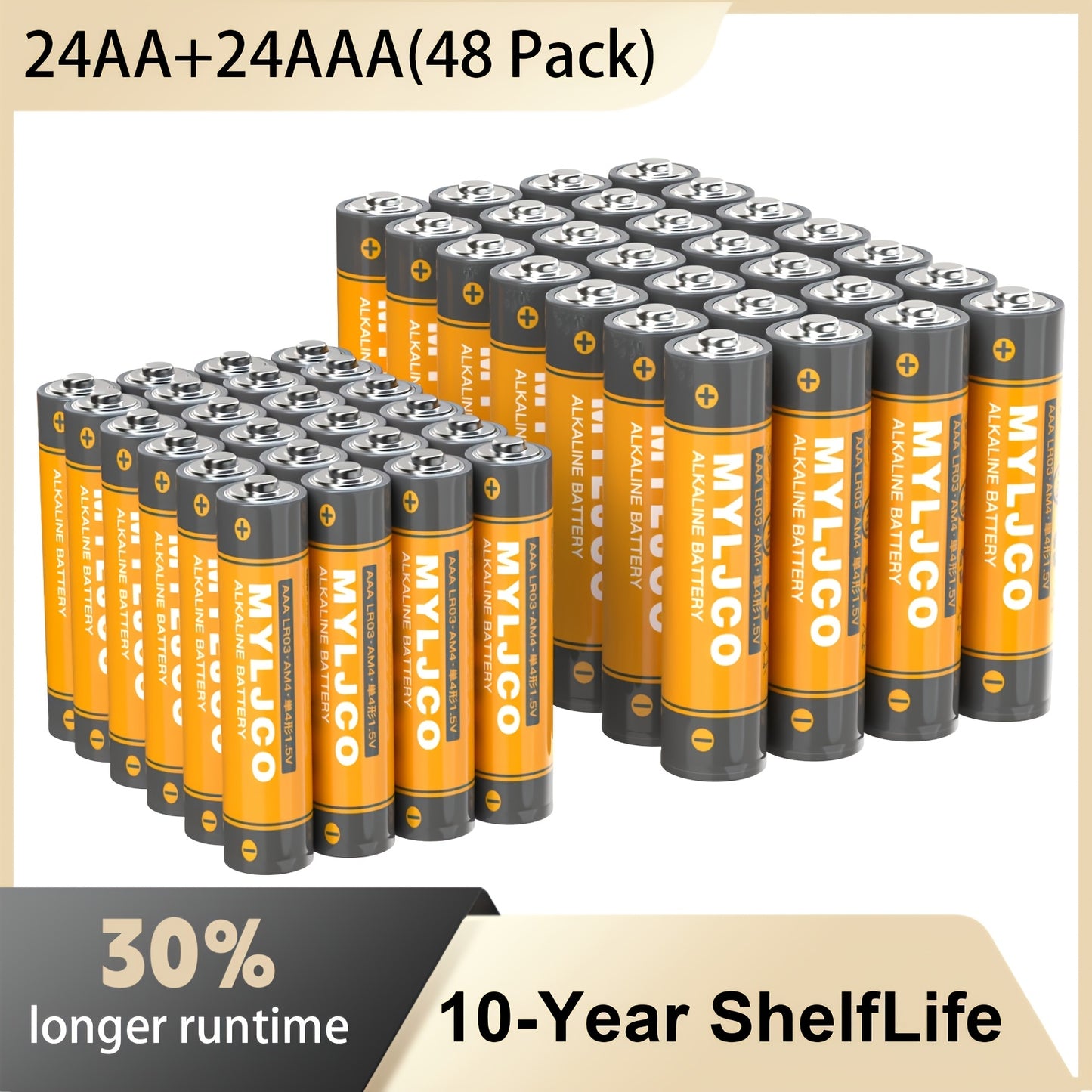 Alkaline Battery Combo Pack AA & AAA 1.5V – 8 / 16 / 24 / 48 Count, Long-Lasting Extended Shelf Life Batteries for Remote Controls, Toys, Clocks, Flashlights & Household Electronics Canada