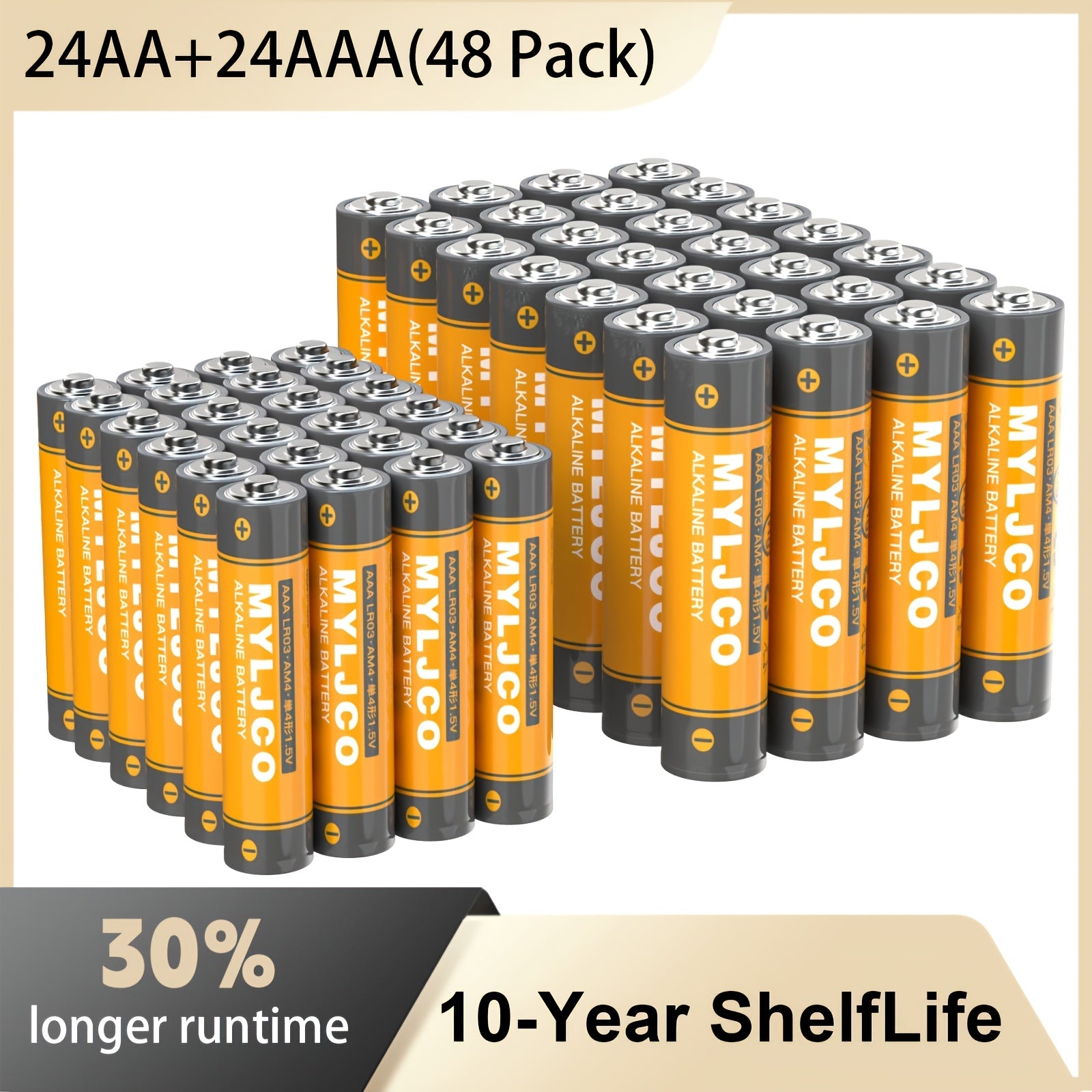 Alkaline Battery Combo Pack AA & AAA 1.5V – 8 / 16 / 24 / 48 Count, Long-Lasting Extended Shelf Life Batteries for Remote Controls, Toys, Clocks, Flashlights & Household Electronics Canada