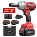 Uncovered 950N.M (700Ft-Lbs) Impact Wrench, 1/2 High Torque Electric Impact Gun W/ 2 X 4000Mah Battery, Fast Charger And 4 Sockets, Power Impact Driver for Car Tires Truck, a Great Holiday Gift for Husbands And Fathers