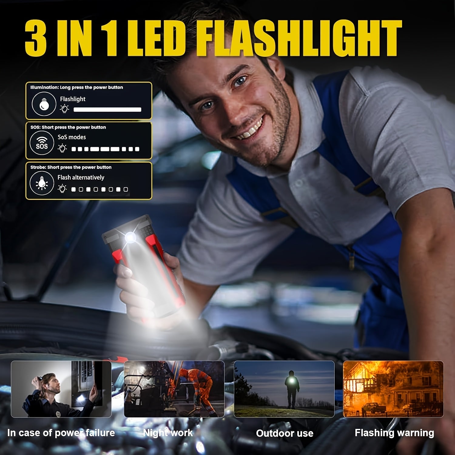 7000A Peak Car Jump Starter Only Optional 7000A Peak Portable Car Jump Starter With Air Pump, Jump Starter Para, Car Accessories Tools, LED Light, Tire Inflator Battery Booster With Led Flashlight And Jumper Cable, Car Battery Charger, Power Bank