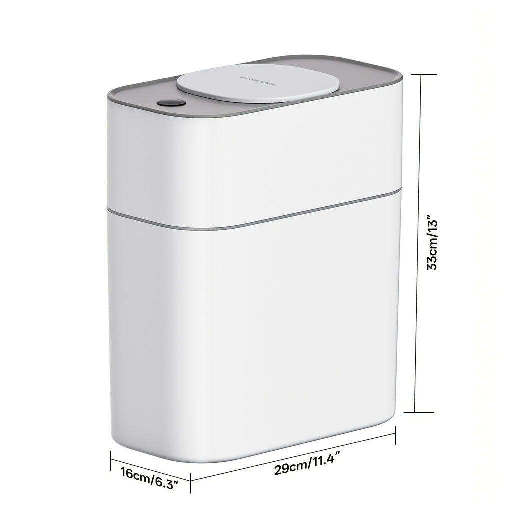 1pc Smart Slim Bathroom Trash Can with Lid, Battery Powered, Automatic Dustbin for Kitchen, Bedroom, Bathroom - No Battery Included