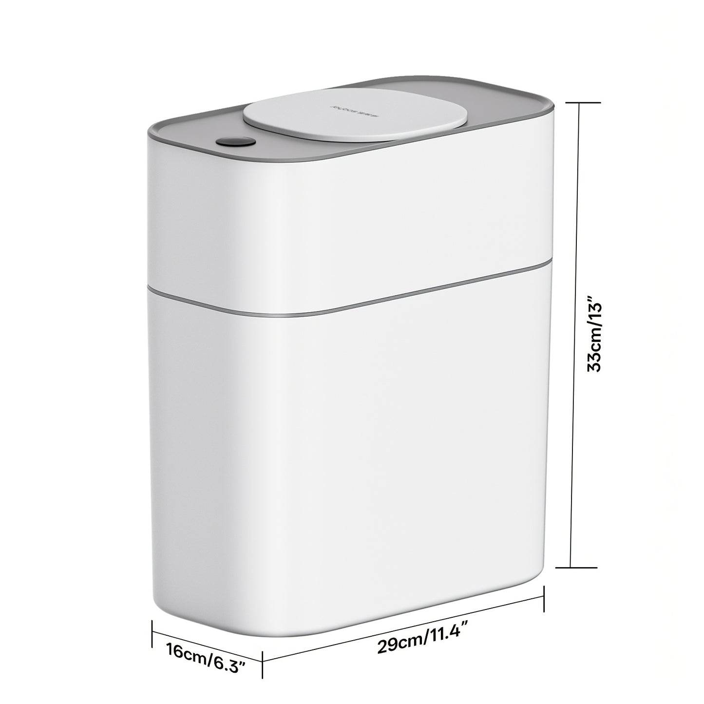 Smart Slim Automatic Trash Can with Lid Motion Sensor – Battery Powered Silent Auto Dustbin for Bathroom Kitchen Bedroom, Touchless Garbage Can