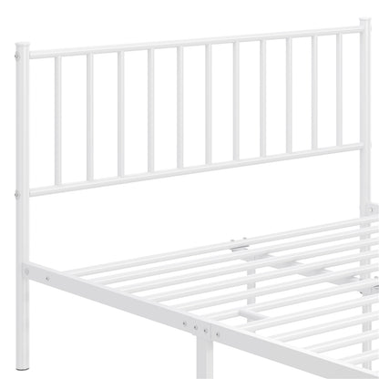 Metal Platform Bed Frame Vertical Bar Headboard Minimalist Farmhouse Metal Bed Foundation with Underbed Storage Twin Full Queen Size for Guest Room Loft Condo Apartment Bedroom Canada