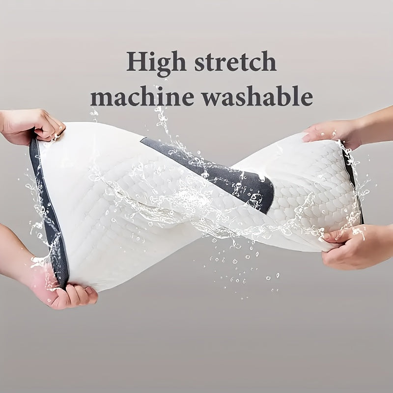 Neck Massage Pillow 2-Pack 1100G Soft Woven – Adjustable Ergonomic Profile, High-Quality Pillow Core with Detachable Pillowcase for Sleeping Comfort, Couple Bedding Set Canada