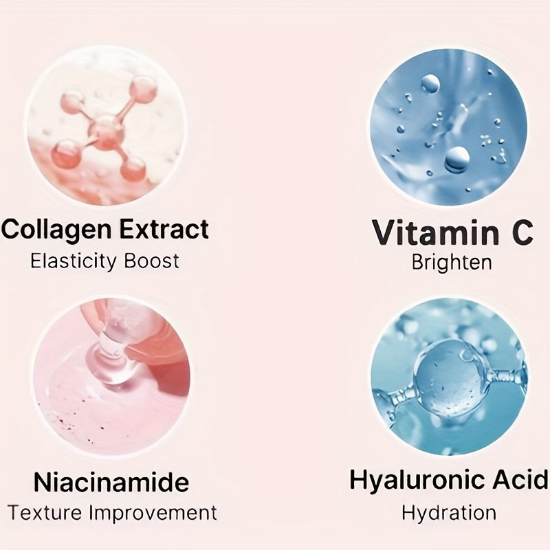 Nighttime Collagen Sleeping Mask with Brush – Hydrolyzed Collagen, Niacinamide, Hyaluronic Acid & Vitamin C Korean Skincare for Elasticity, Hydration & Firming, 2.71 oz