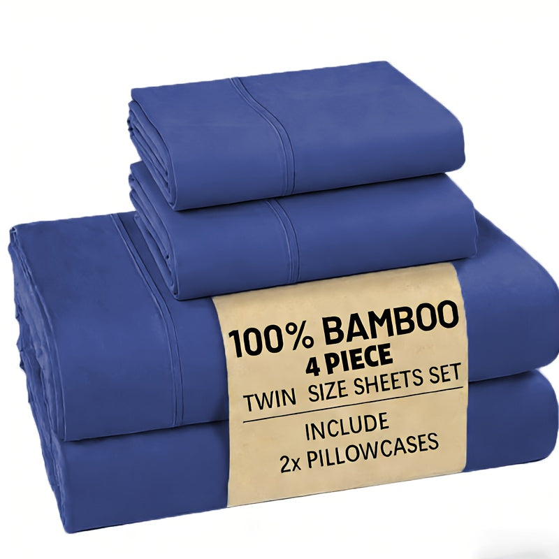 Bamboo Sheets Set 4-6pcs – 2200TC 100% Viscose Luxury Bed Sheet Set, Ultra Soft Cooling & Breathable, Hotel-Quality Bedding for Hot Sleepers – King, Queen, All Sizes | ShopVora CA