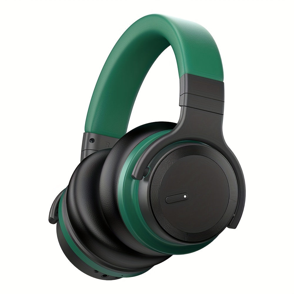 Over-Ear ANC Headphones 32dB Noise Cancelling – Wireless Bluetooth, 30H Playtime, Rich Bass, Built-in Mic, Memory Foam Ear Pads, Adjustable Headband – Black, Red, Blue, Green, Pink & Yellow