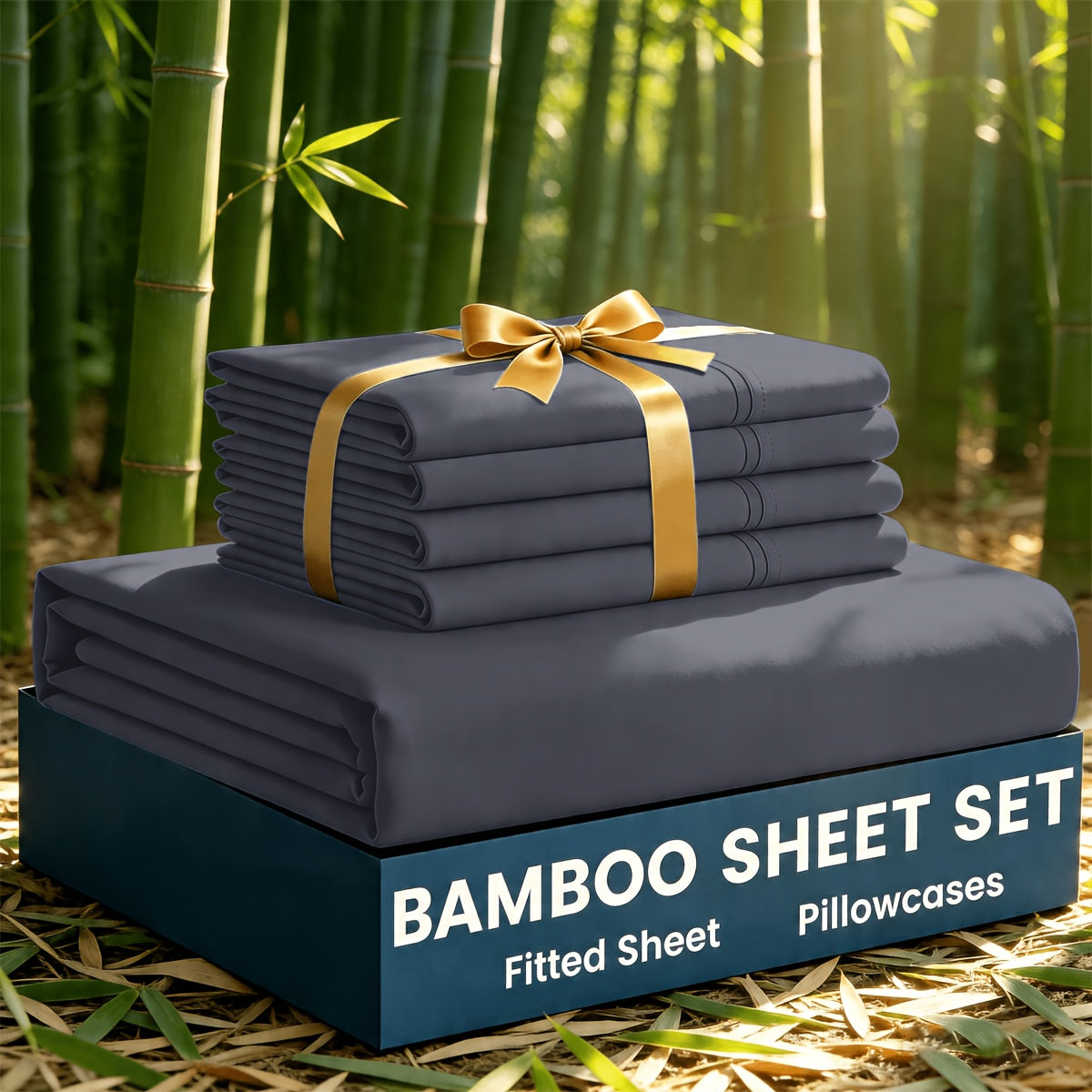 Bamboo Cooling Bed Sheet Set 3 or 5 Piece with Pillowcases – Ultra Soft Deep Pocket Breathable Sheets for Hot Sleepers, Twin Full Queen King, 12 Colours | Canada