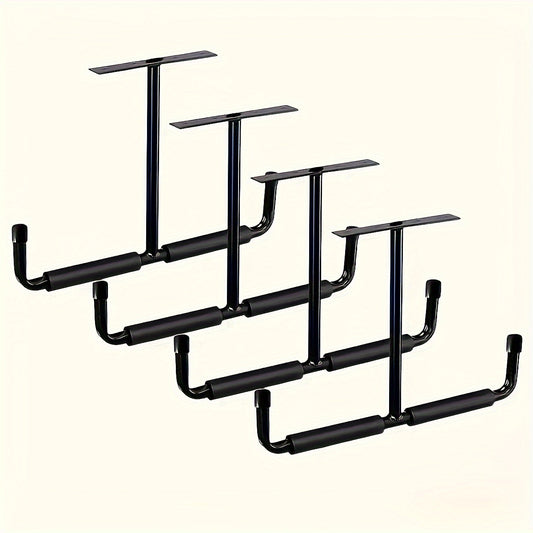 2/4pcs Heavy Duty Metal Garage Storage Hook Racks- Can Be Mounted on The Wall Or Ceiling. Great for Hanging Hoses, Lumber And Tools. Ideal for Organizing Garden, Garage, Farm, Warehouse And Workshop Spaces, Space Saving, Best Gift for Organizing