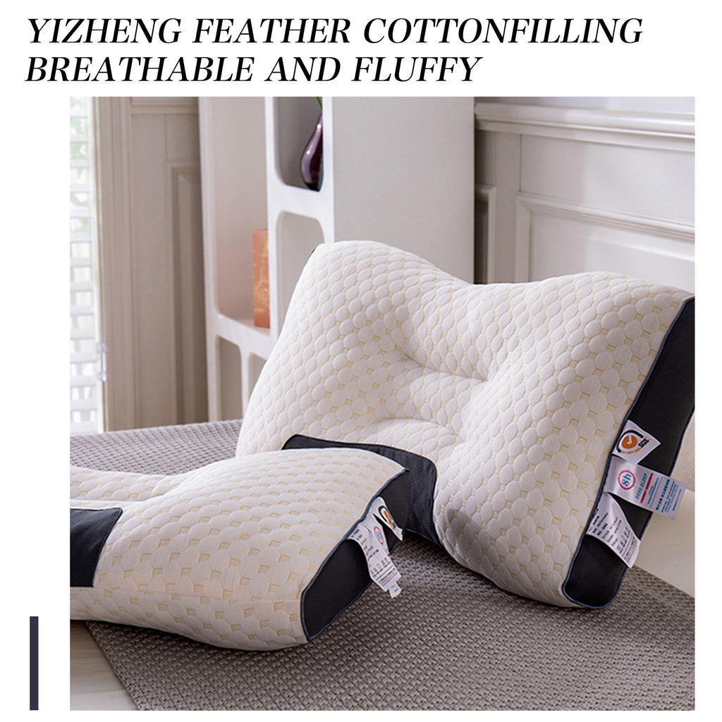 1/2pcs Knitted Vertebra Protection Pillows, 1000G Filling Upgraded Version, Ergonomic for Sleeping, Sleep Massage Pillow Core, Durable Fabric, Household Pillow Moisture Absorption Breathable Bedding Living Room Bedroom Decorative Pillow, christmas gifts,