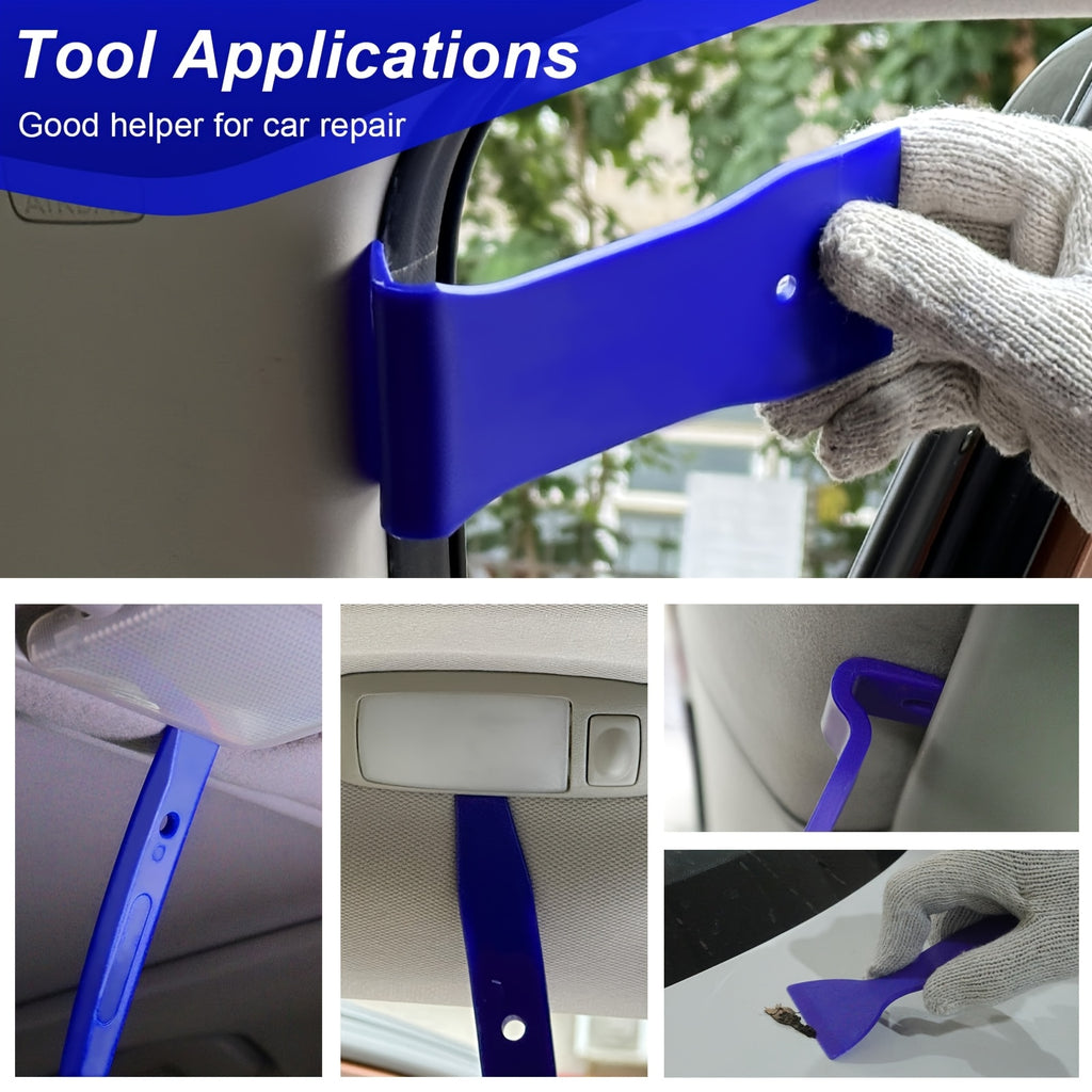 [Auto Clamp Pry Kit] 238pcs Trim Removal Tool, Fastener Remover Plastic Pry Tool Kit, Adhesive Cable Clips Auto Push Pin Bumper Retainer Clip Set with Storage Bag for Panel, Radio, Stereo, Audio, Dash, Window