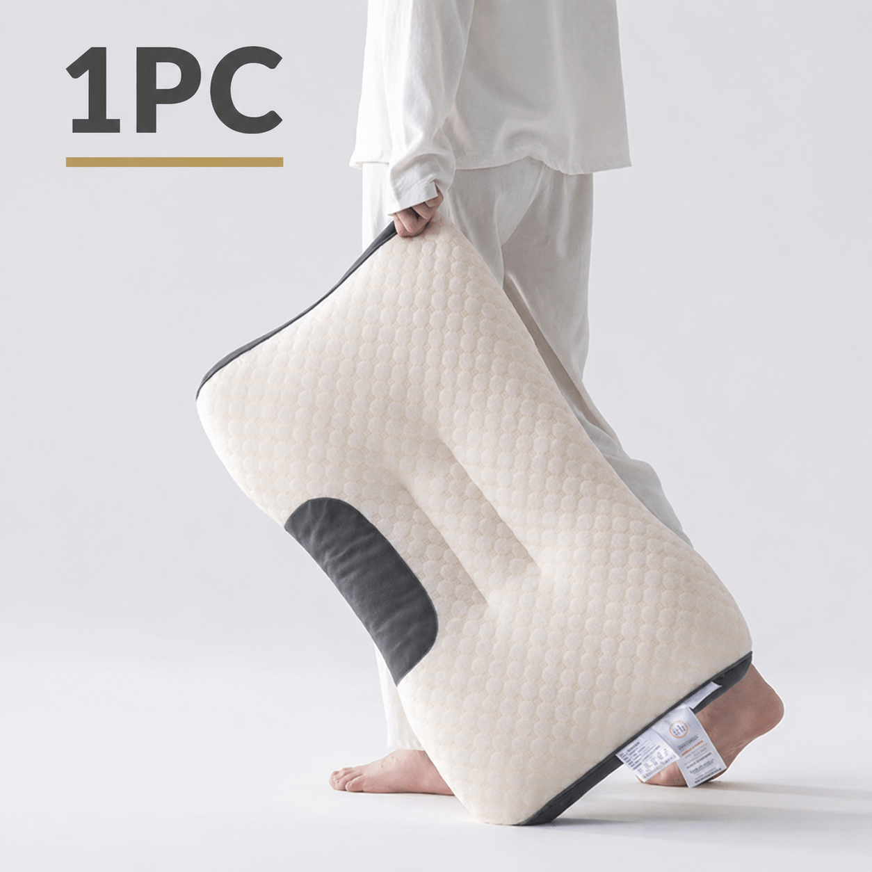 1/2pcs Knitted Vertebra Protection Pillows, 1000G Filling Upgraded Version, Ergonomic for Sleeping, Sleep Massage Pillow Core, Durable Fabric, Household Pillow Moisture Absorption Breathable Bedding Living Room Bedroom Decorative Pillow, christmas gifts,
