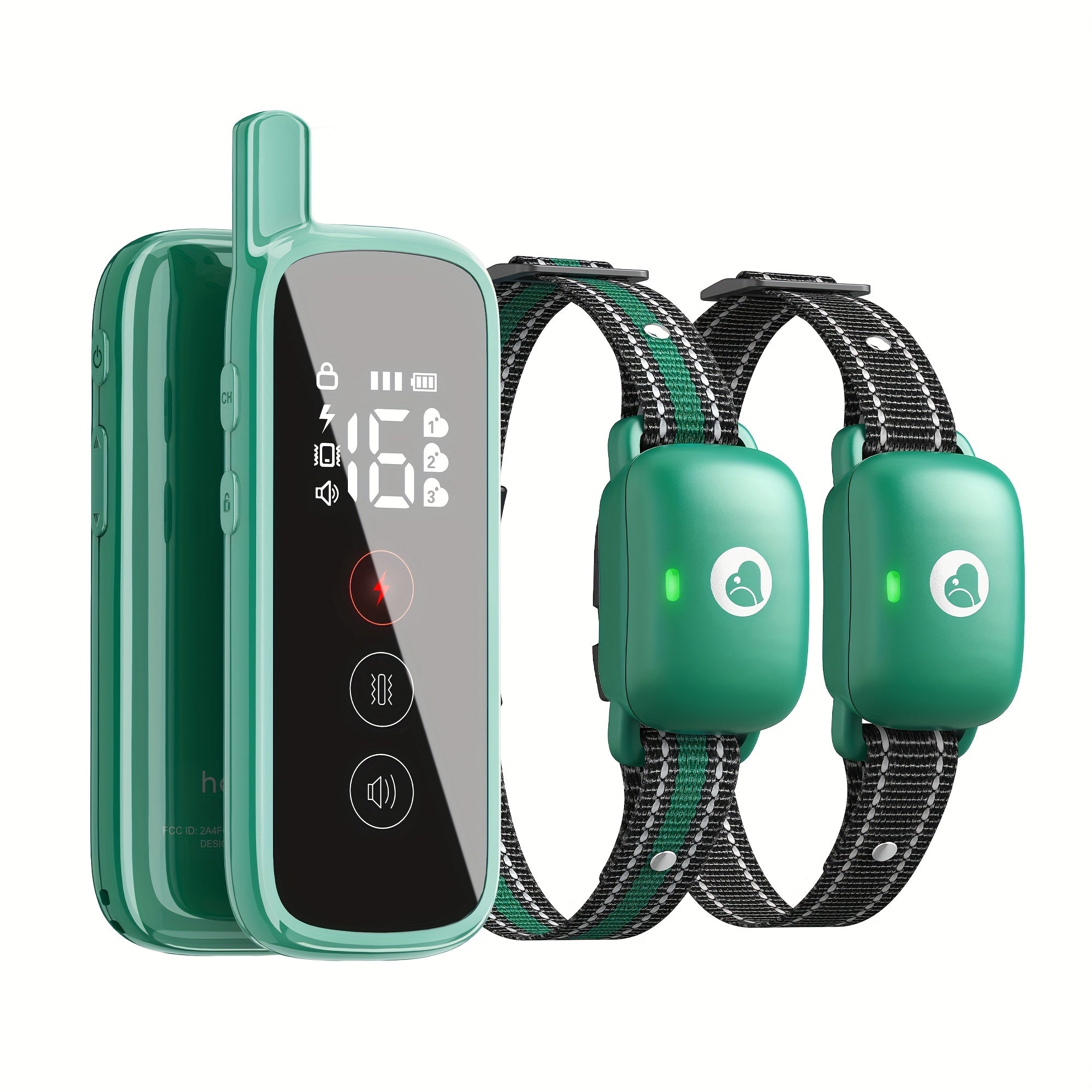 Remote Dog Training Collar with Electric Shock, Vibration & Bark Alarm Suitable for Large/Medium Dogs, Shockproof Collar with Receiver, Training Icons & Modes for Obedience, Tracking, Behavior