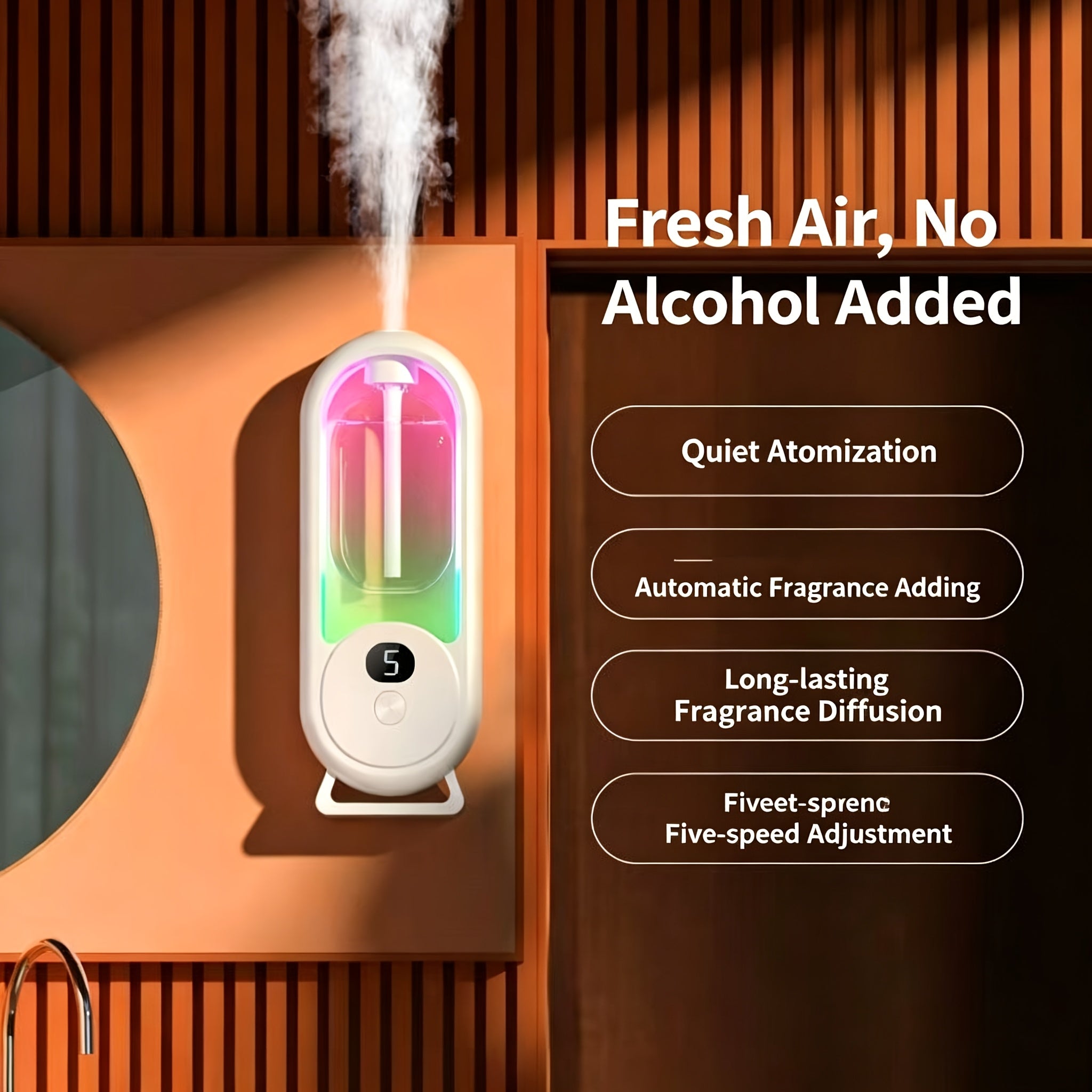 Four Bottles Of Essential Oil for AI Diffuser, 2026 Model, 5-level Timed Automatic Fragrance Function, 1-bottle/3-bottle Set Comes with A Machine, Refill Essential Oil, Five Fragrances, Star-rated Aroma, New Year's Gift, Good Companion