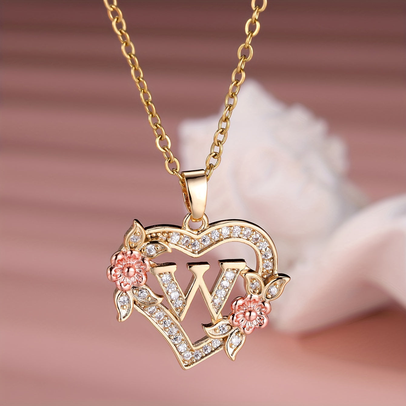 S925 Sterling Silver Heart Pendant Initial Letter Necklace for Women – Moissanite Sparkling, Personalized A-Z Name Jewelry, Birthday & Holiday Gift