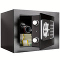 Grimtron Small Safe Box - (0.23 Cu. Ft. - 3.5Lb) Mini Money Safe with Combination Lock, Compact And Sturdy, Suitable for Offices, Bedrooms, And Bedside Tables Ideal for Storing Money, Documents, Passport, The Best Storage And Organization Gift