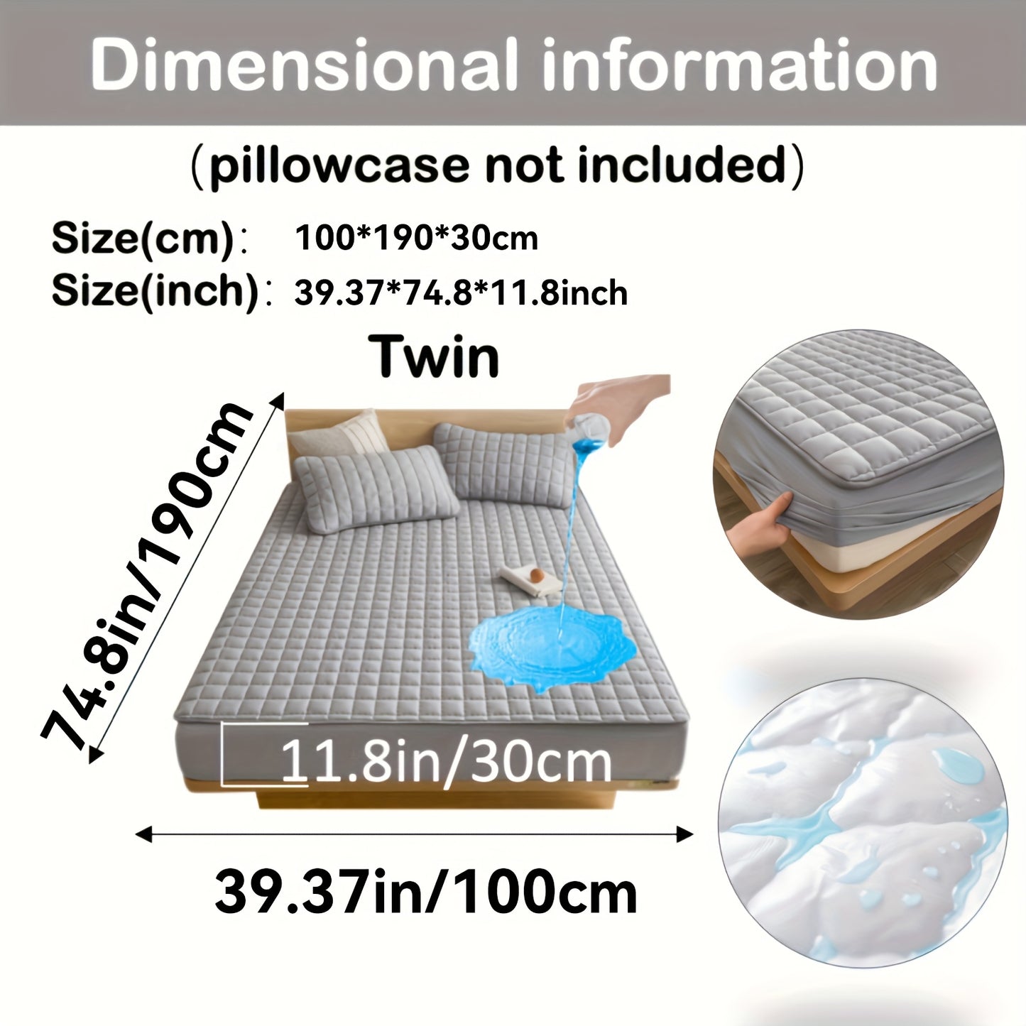 Cooling Waterproof Mattress Cover – Thick Fitted Sheet Style, Multi-Layer Protection, Breathable & Comfortable, Ideal for Bedroom, Guest Room & Hotel, Great Gift for Christmas & Halloween