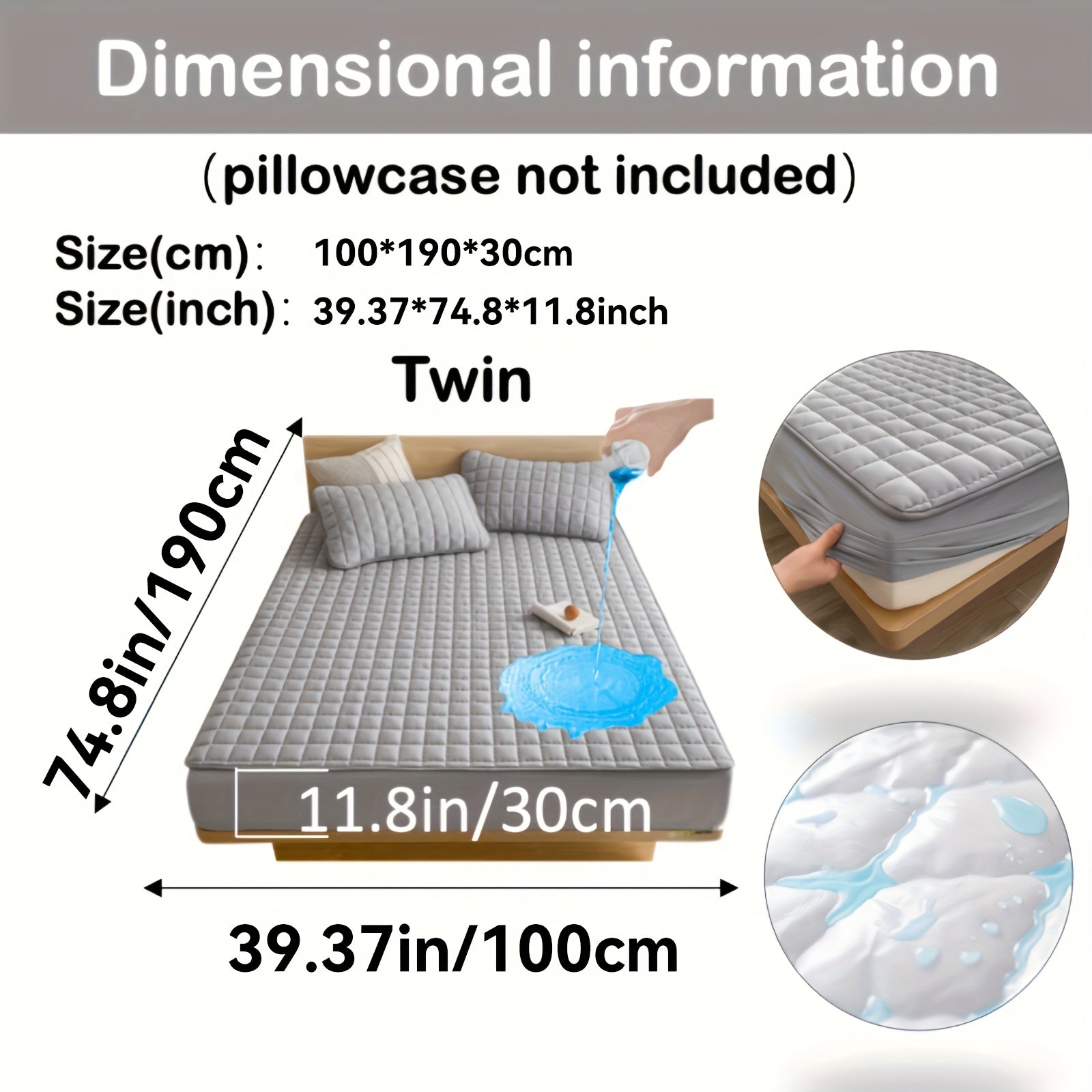 Cooling Waterproof Mattress Cover – Thick Fitted Sheet Style, Multi-Layer Protection, Breathable & Comfortable, Ideal for Bedroom, Guest Room & Hotel, Great Gift for Christmas & Halloween
