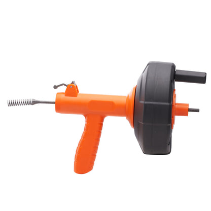 VEVOR 25ft Drain Auger Plumbing Snake – 1/4" Heavy Duty Drum Cable Clog Remover with Drill Adapter, Autofeed Control & Gloves | Clears Kitchen, Bathroom, Shower & Sink Drains | ShopVora CA