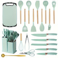 13pcs Set, 20pcs Set Kitchen Silicone Shovel Spoon Set, Suitable for Practical Combinations of Non Stick Pans, Including Spatulas, Clips, Spoons And Other Tools And Storage Racks, Suitable for Daily Cooking And Baking