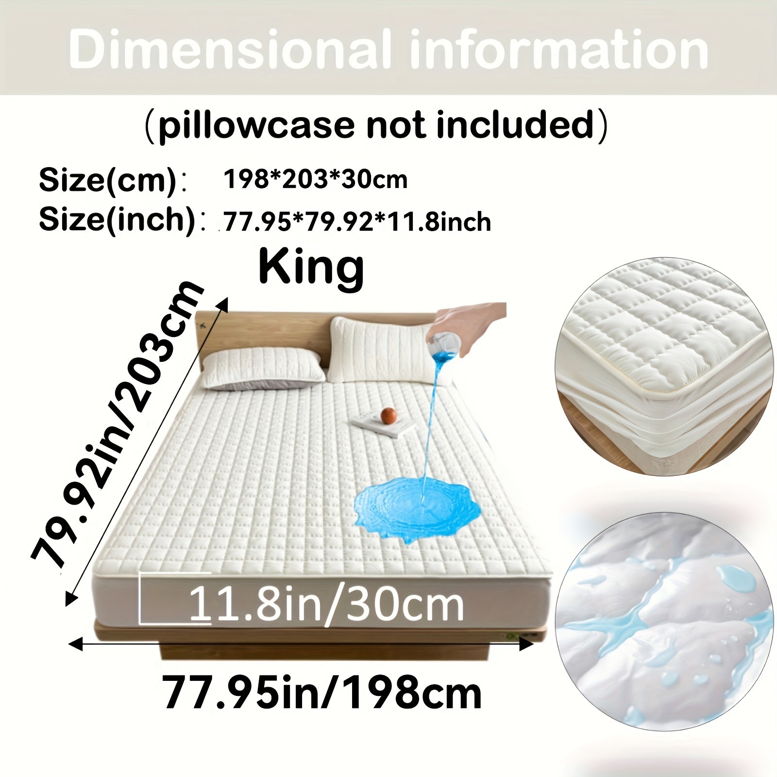 Cooling Waterproof Mattress Cover – Thick Fitted Sheet Style, Multi-Layer Protection, Breathable & Comfortable, Ideal for Bedroom, Guest Room & Hotel, Great Gift for Christmas & Halloween