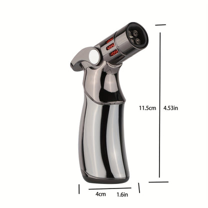 4-Flame Butane Kitchen Torch Adjustable Refillable – Premium Multipurpose Culinary Blow Torch for Creme Brulee, Baking & BBQ (Butane Gas Not Included)