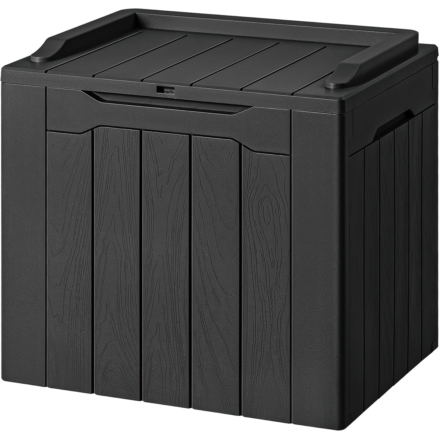 30 Gallon Lockable Outdoor Storage Box – Weatherproof Resin Deck Container, Flip-Top Lid, for Patio Garden Package Delivery Outdoor Organization (Black/Brown/Grey)
