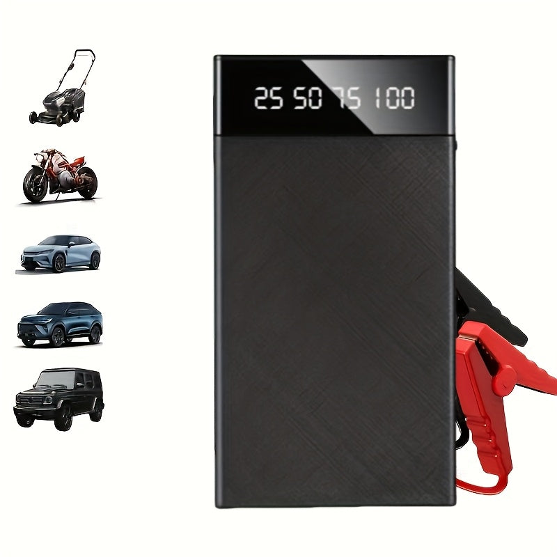 Emergency Car Jump Starter with Flashlight – 12V Portable Battery Booster & Power Bank for Cars, Motorcycles, Pickup Trucks & Bicycles, Quick Start, Compact Design – Canada