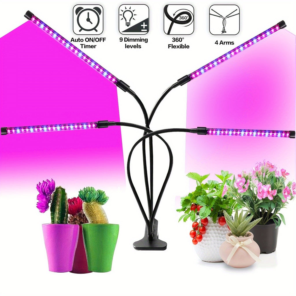 1/2/3/4pcs 1pc-2Pack 2pcs-2Pack LED Grow Light, Full Spectrum Plant Lamp, 360° Gooseneck, USB Powered Red Blue Light, Indoor Plants, Seedlings, Flowers, Greenhouse, No Charger