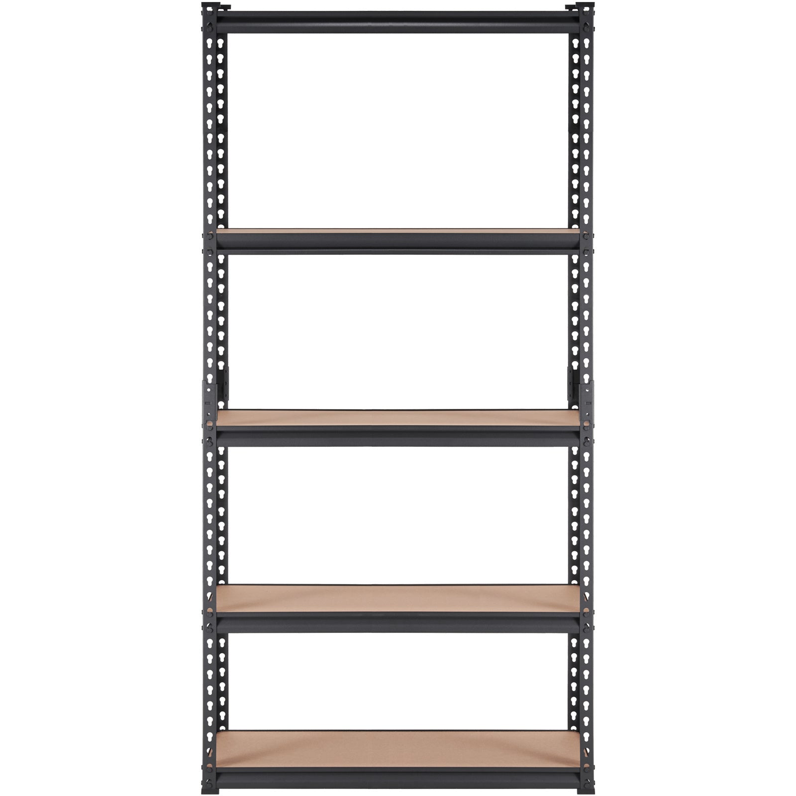 VEVOR Storage Shelving Unit, 5-Tier Adjustable, 2000 lbs Capacity, Heavy Duty Garage Shelves Metal Organizer Utility Rack, Black, 30" L x 12" W x 60" H /36" L x 18" W x 72" H for Kitchen Pantry Basement Bathroom Laundry