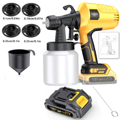 High Voltage Electric Spray Gun Wireless Rechargeable Lithium Battery – Portable Cordless Fine Finish Coat Sprayer for Automotive Varnish Furniture House Painting & DIY Projects, Canada