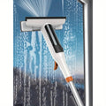 3-in-1 Glass Cleaning Kit - Durable Metal Pole, Silicone Scraper Included - Ideal for High Windows, Shower Doors & Car Windshields - Essential Home Cleaning Tool