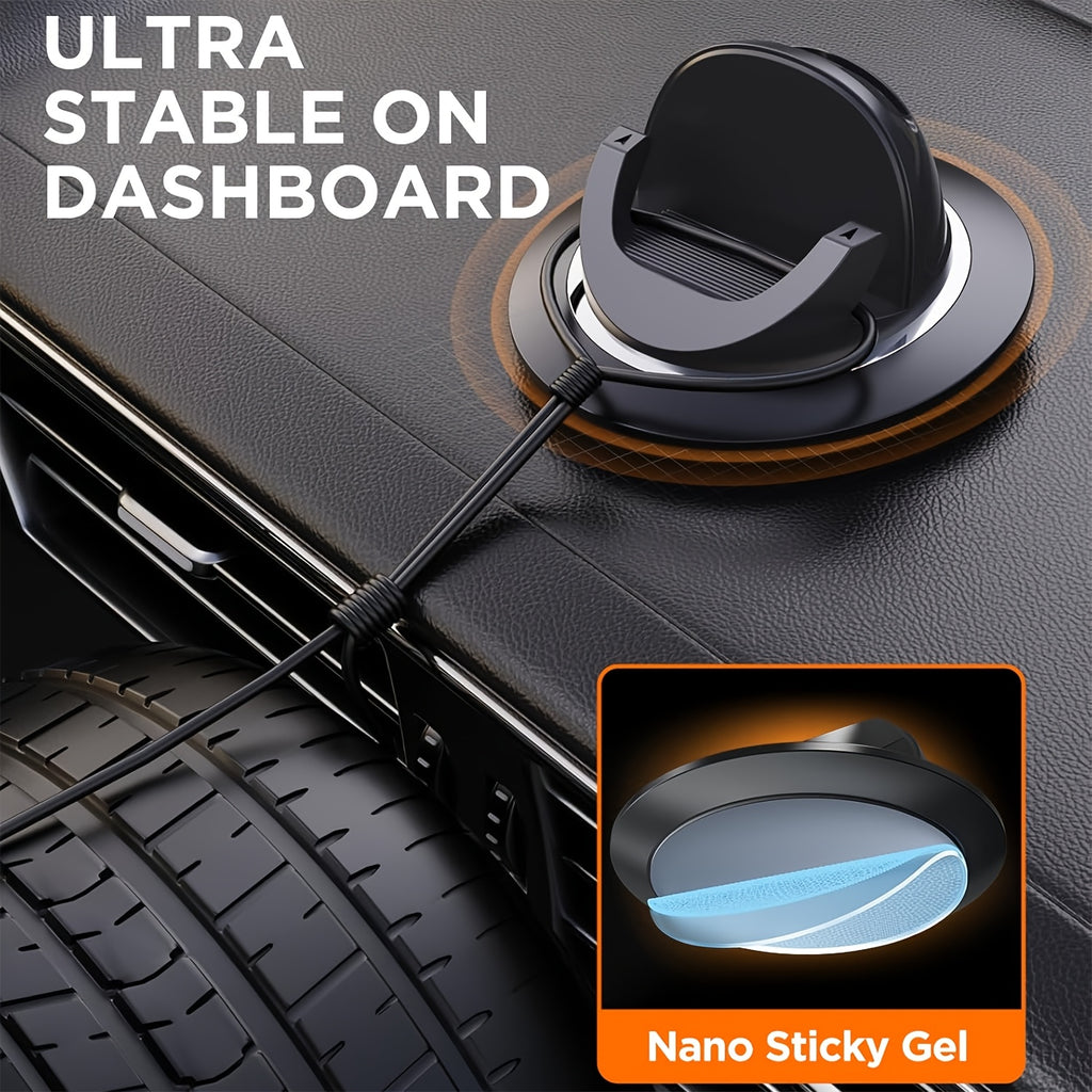 Car Phone Holder, Cell Phone Holder for Car, Dashboard Phone Holder Mount, 360° Rotation Phone Holder for Car, Suction Cup Holder Phone Mount, Car Pad Mat for Dashboards Slip Free Desk Phone Stand for IPhone17 16 15