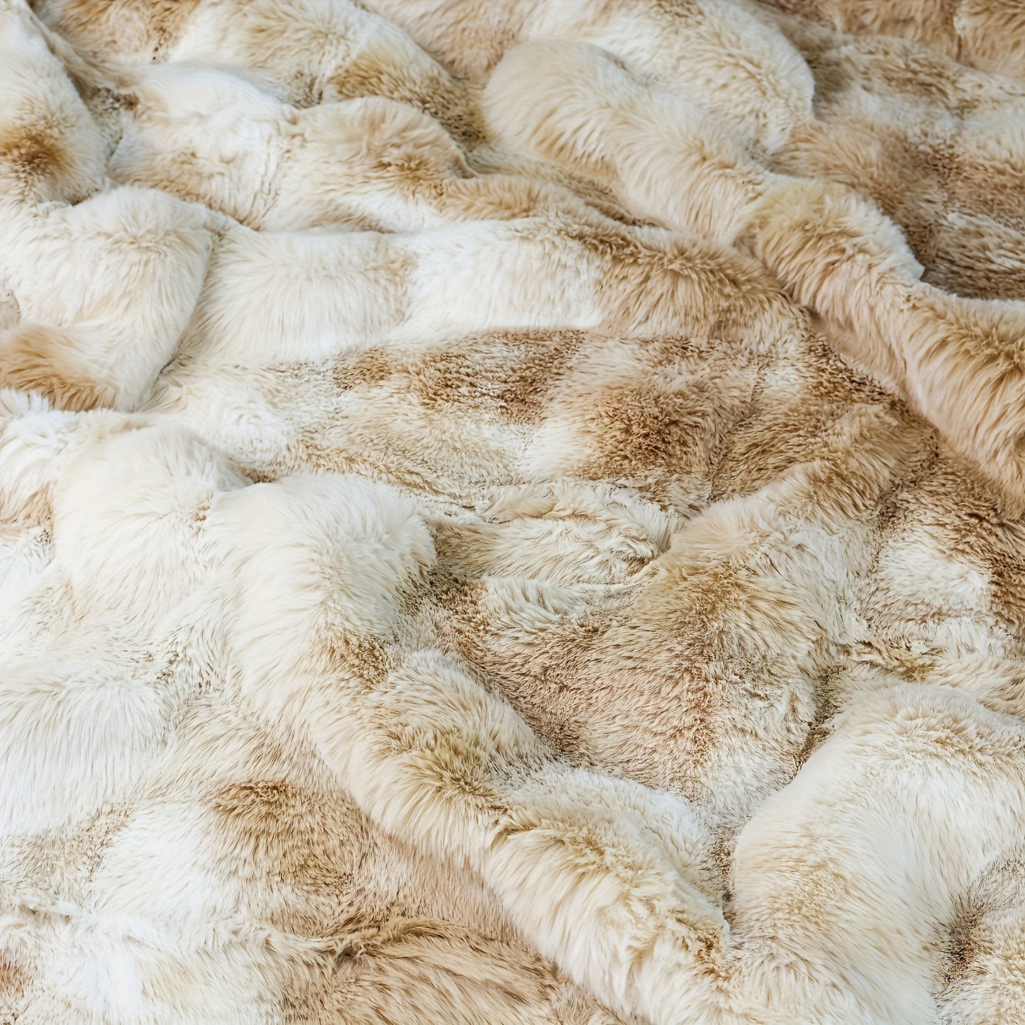 Faux Fur Heavy Plush Throw Blanket – Super Soft Warm Cozy Fleece Blanket for Couch Bed & Travel, All-Season Gift Blanket