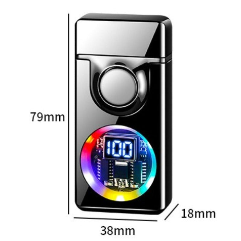 BNMQ Intelligent Voice Control Butane Lighter, 5 Ignition Modes, Visible Transparent Window, Portable Metal Flip Induction Lighter