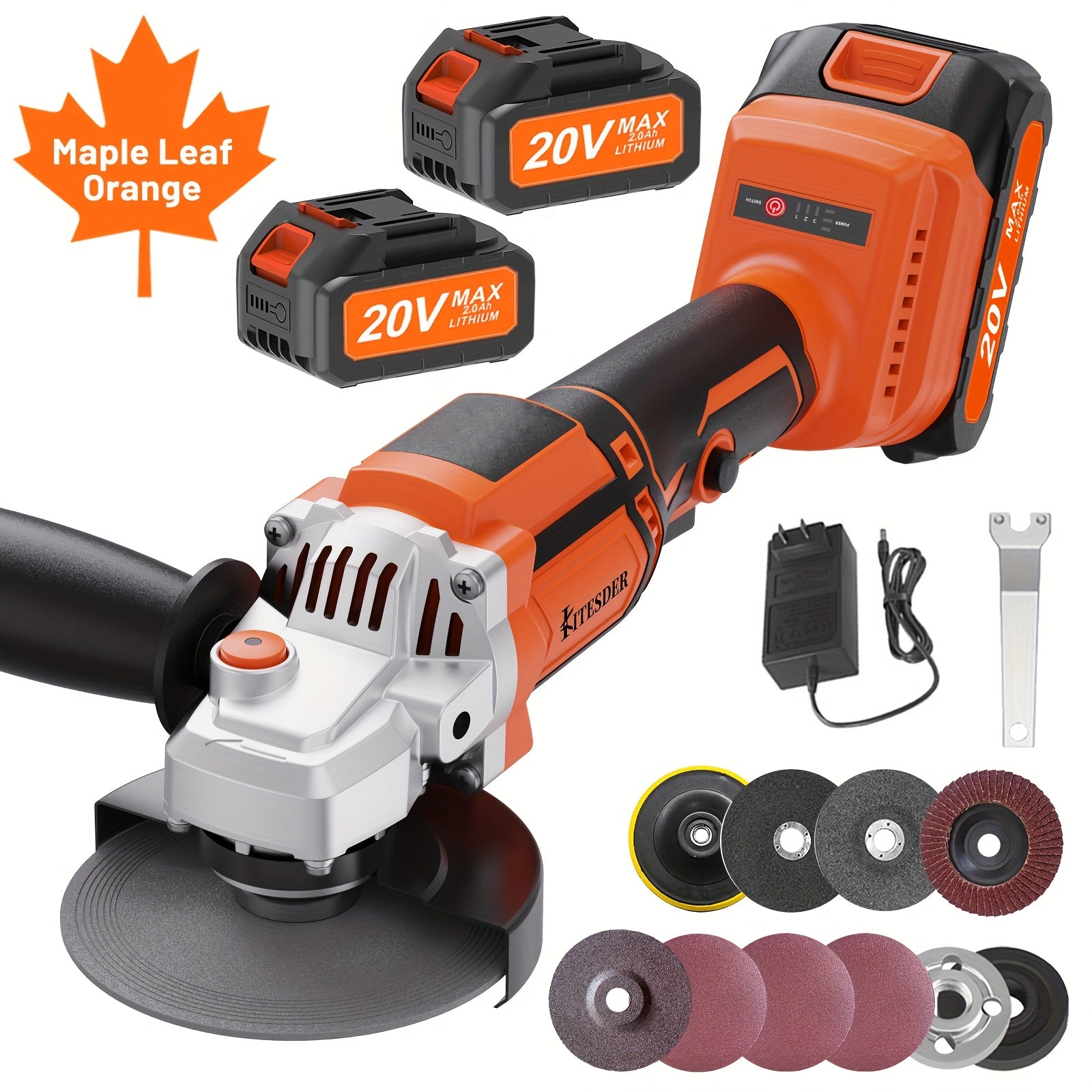 20V Cordless Angle Grinder & Polishing Machine – Brushless Motor, 2-in-1 Electric Grinder for Metal, Wood & Auto Detailing, Portable Power Tool for Home Workshop, DIY & Professional Use