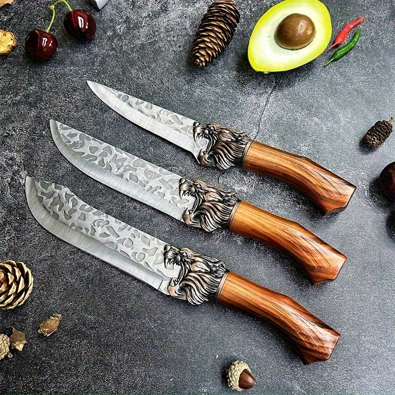 Professional Kitchen Chef Knife Set, Including Sharp Kitchen Knives, Chef Knives, Forged Knives, Bone Knives, Fish Knives, Butcher Knives, Kitchen Scissors, Ultra Sharp Bone Scissors, Kitchen Scissors for Cooking Restaurants