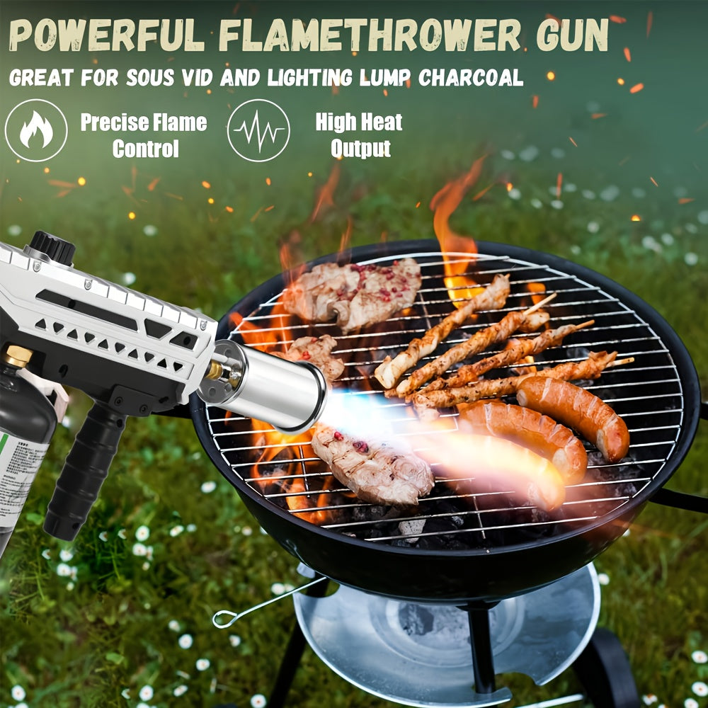 Ultimate Flamethrower Torch Gun - Adjustable Flame, Professional Grade Propane Torch for Heavy Duty Camping & Weed Burning, The Perfect Gift for Men Who Love Tools(Tank Not Included)
