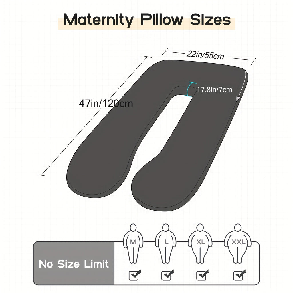 2025 New U-Shaped Pillow Sleep Pillow Companion Pillow Full Body Pillow, Maternity Pillow, Also Perfect for Pets | Comfortable Body Pillow for Sleeping, Back & Belly Support, Christmas, Halloween, Thanksgiving Day Gift for Expectant Mothers