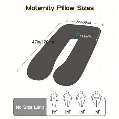 Full Body U-Shaped Maternity Pillow for Pregnant Women – Comfortable Companion & Back Belly Support Pillow, Also Perfect for Pets – Ideal Baby Shower & Holiday Gift for Expectant Mothers