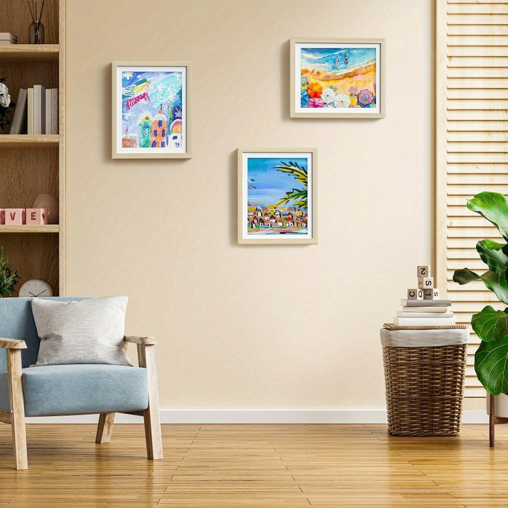 4/2 Pack Kids Art Frames, Kids Artwork Frames Changeable Front Opening Children Picture Storage Frame For Wall Holds 50pcs Crafts, Drawing, Art Projects