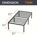 18 Inch Height Metal Platform Bed Frame with Maximum Storage Space Under The Heavy Duty Bed Frame, Noise-Free Easy Assembly, Twin, Full, Queen, King