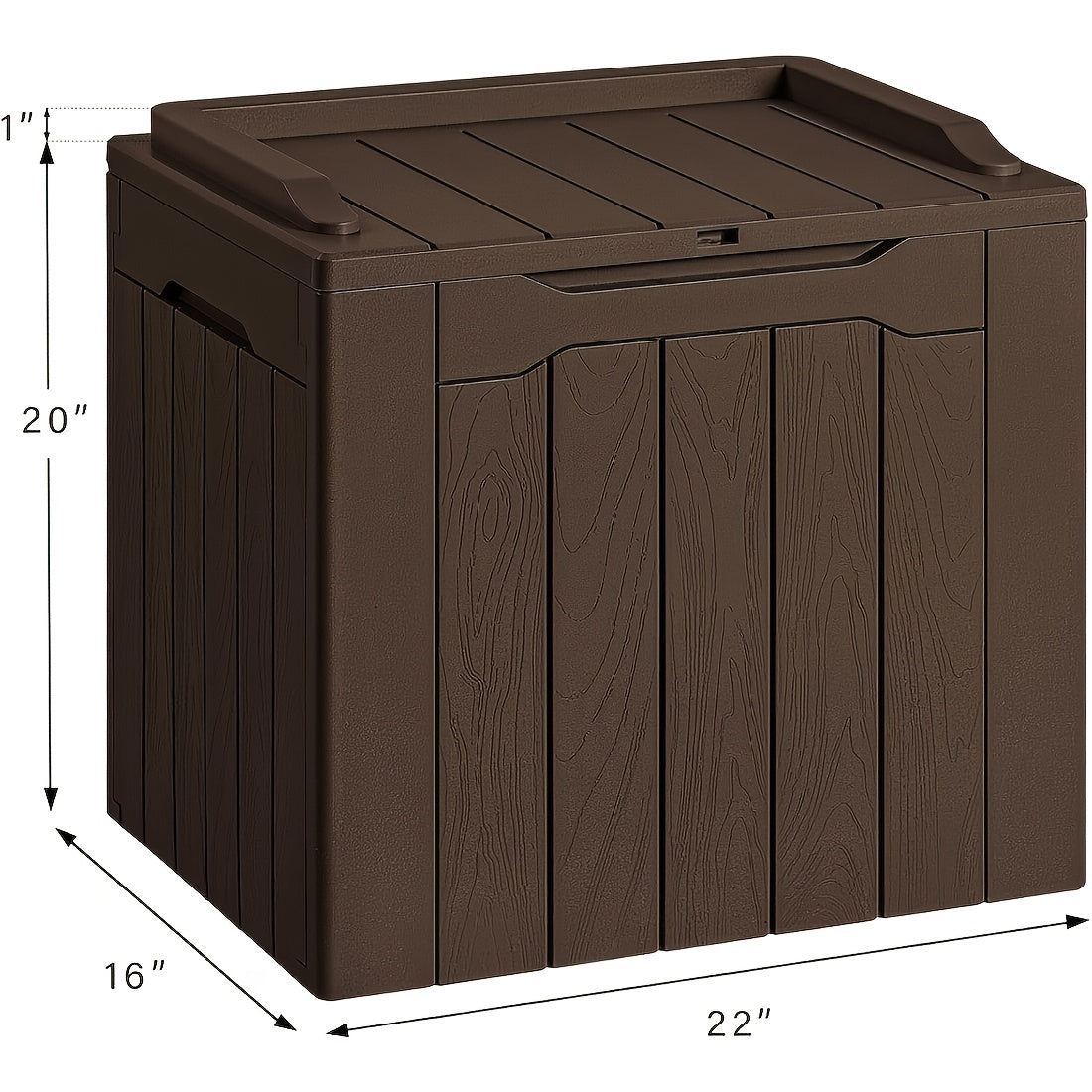 30 Gallon Lockable Outdoor Storage Box - Weatherproof Resin Deck Container with Flip-Top Lid, Brown Design for Patio, Package Delivery & Outdoor Organization, Outdoor Storage Solution Stylish Deck Container Durable Outdoor Box