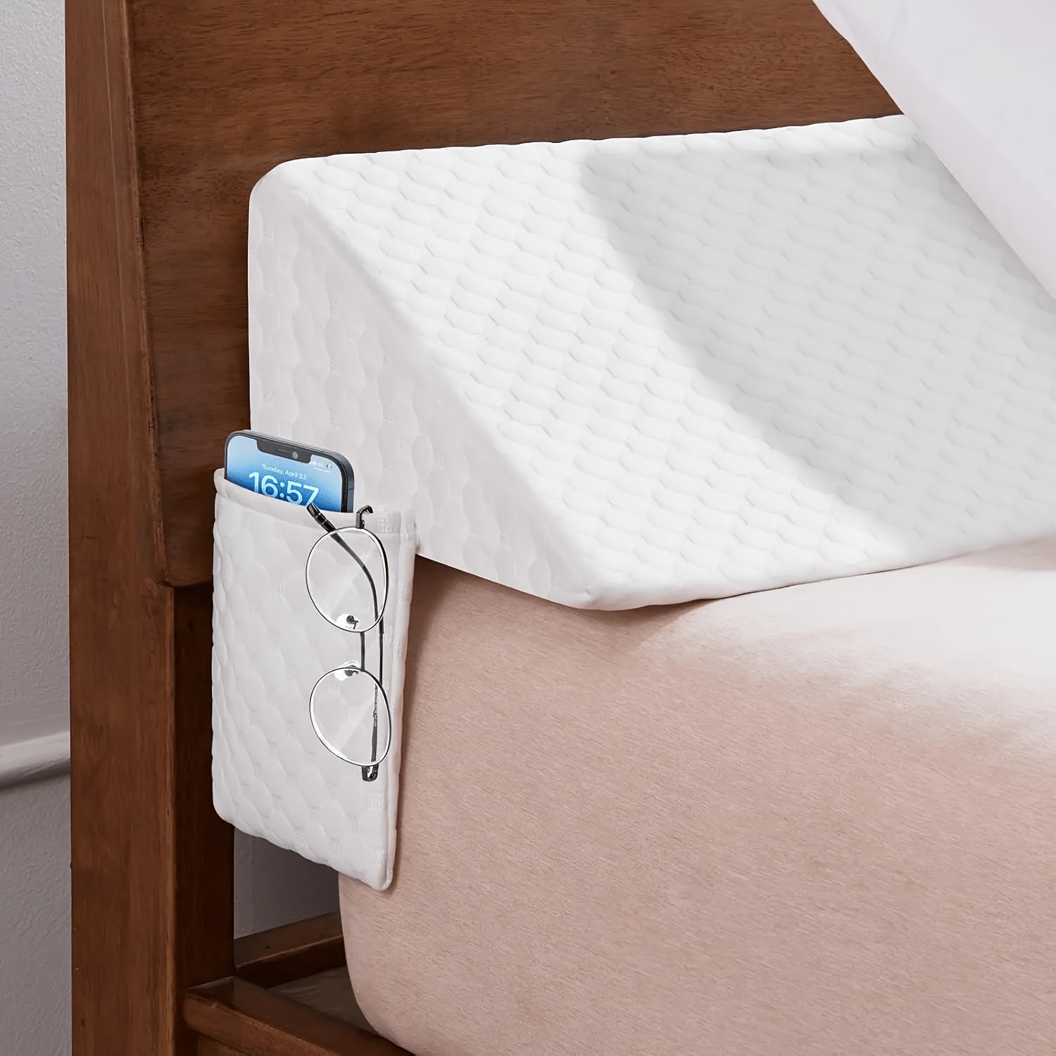 Bed Wedge Pillow Headboard Gap Filler – Mattress Wedge to Close Gap Between Headboard & Wall | Soft Sleeping Backrest Support Pillow | Twin, Full, Queen & King | Grey & White | ShopVora CA