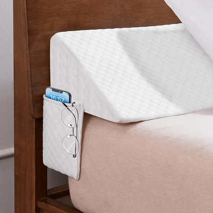 Bed Wedge Pillow Headboard Gap Filler – Mattress Wedge to Close Gap Between Headboard & Wall | Soft Sleeping Backrest Support Pillow | Twin, Full, Queen & King | Grey & White | ShopVora CA